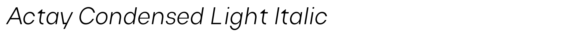 Actay Condensed Light Italic image